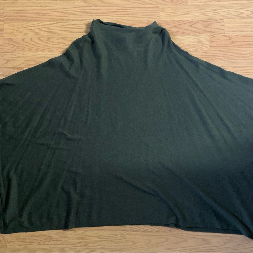 Soft Muted Army Green Turtleneck Poncho Gem